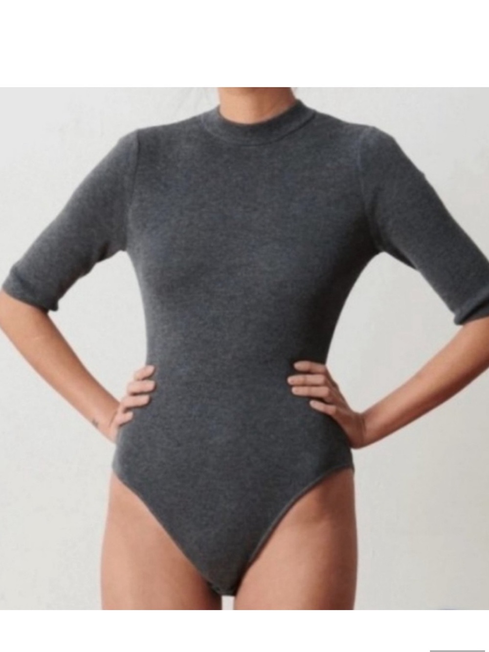 ADAY Like a Glove Bodysuit Charcoal size small